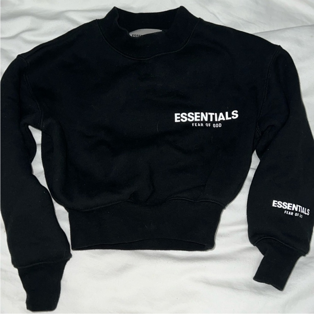 Toddler ESSENTIALS black crewneck sweatshirt